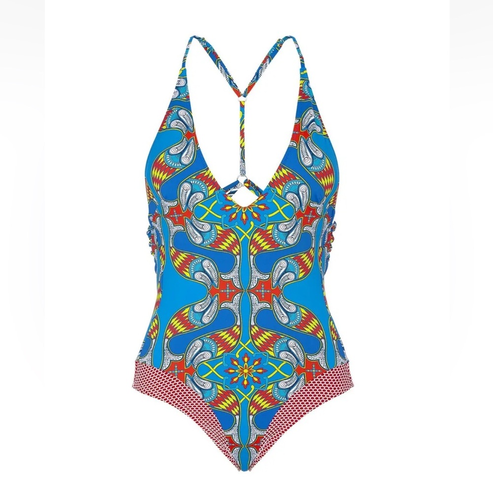 NWT Paolita Women's Indus Colorful One Piece  Swimsuit Size M/32D/34C/36B